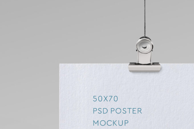 Poster Mockup – 50x70 Hanging (3 Isolated Objects) - Image 4