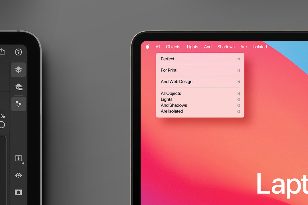 Laptop and Tablet Mockup Set – MacBook Air & iPad Pro 13 (9 Isolated Objects) - Image 3