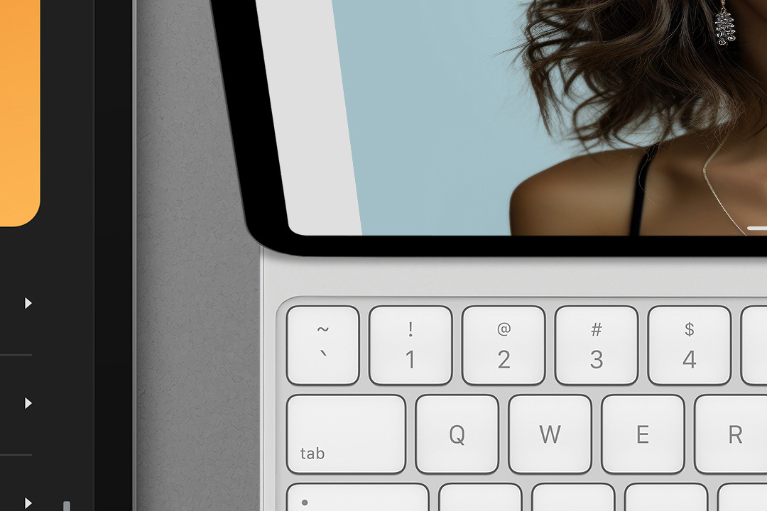 Tablet Mockup - iPad Pro 13 Flat-Lay Scene (Keyboard & Apple Pencil) - Image 3