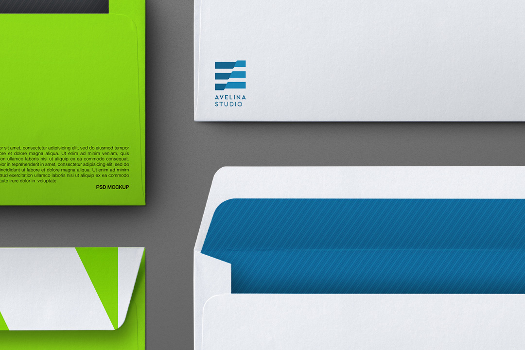 Free DL Envelope Mockup – Flat-Lay - Image 2