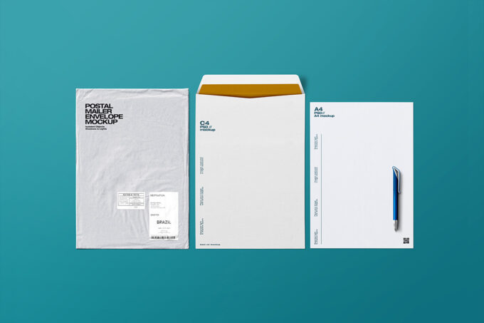 Free Envelopes Mockup – Mailing & C4 - Avelina Studio