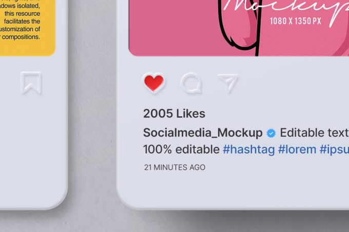 Instagram Post Mockup - Social Media (9 Objects) - Image 3