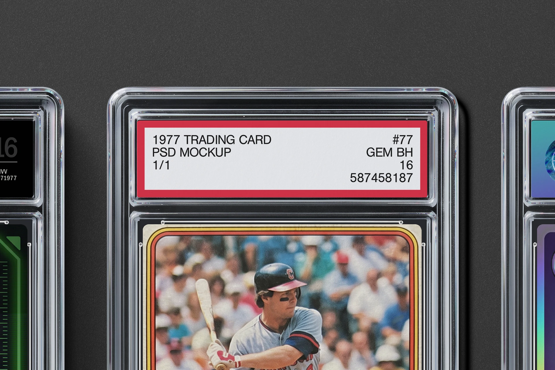 Trading Card Mockup - Graded Slab Cases (3 Objects) - Image 3